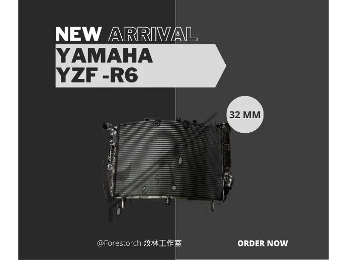 【Forestorch】YAMAHA  YZF-R6 Racing style thickness modification Radiator