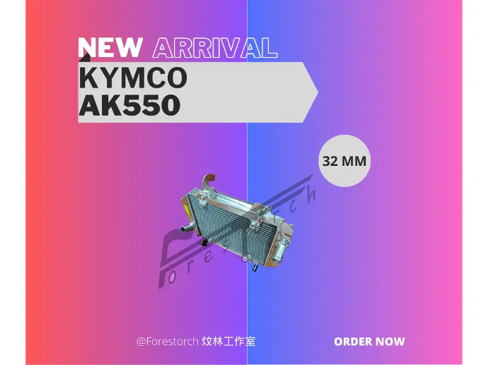 【炆林】KYMCO 光陽 AK550 改裝 全鋁加厚加大水箱 水冷散熱器